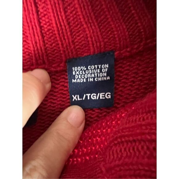 NWT Chaps Mens Red Sweater Size XL - Picture 2 of 3